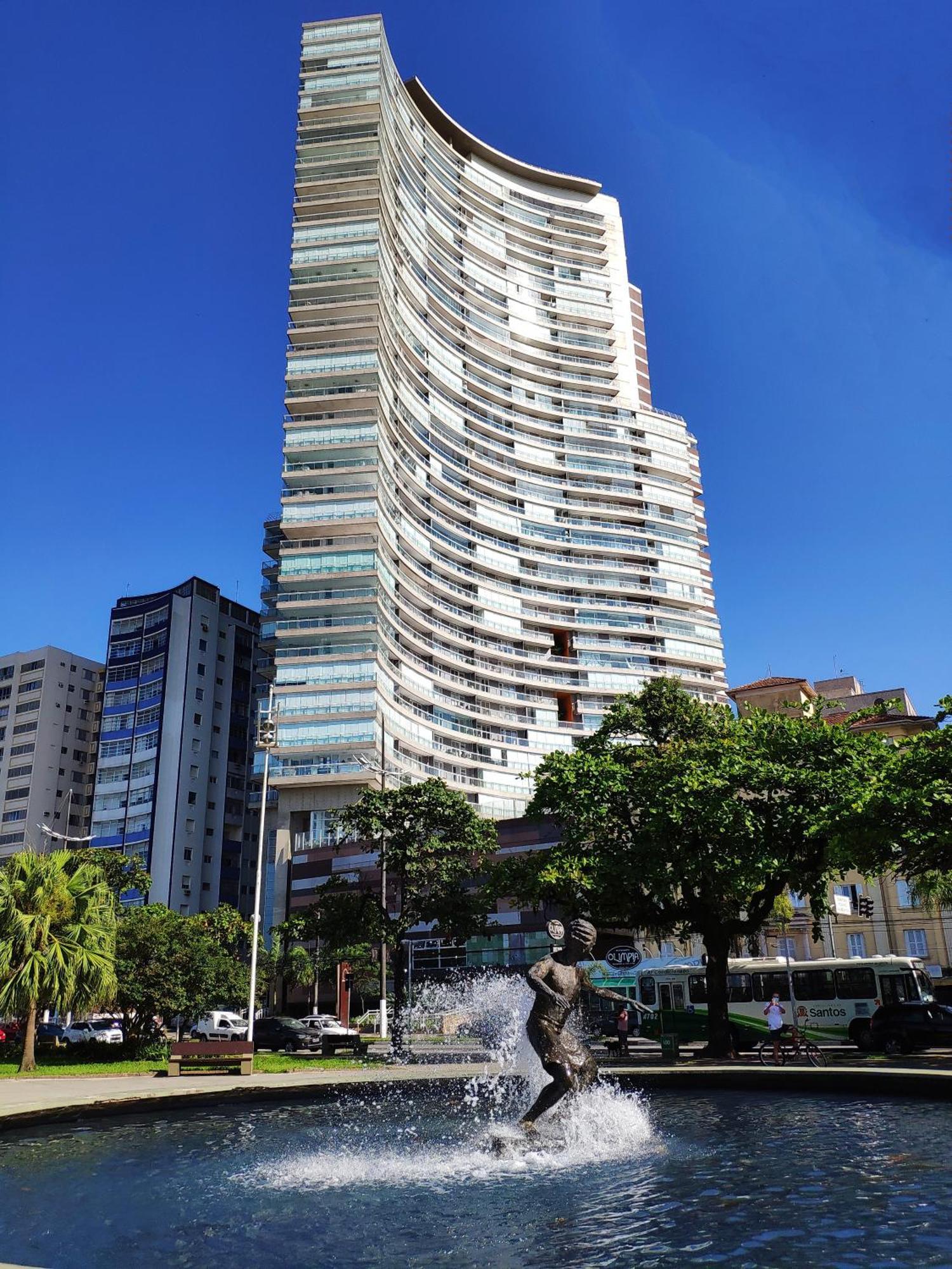 Ferienwohnung Book Santos - Unlimited 1112 - Um Pe Na Areia Exterior foto