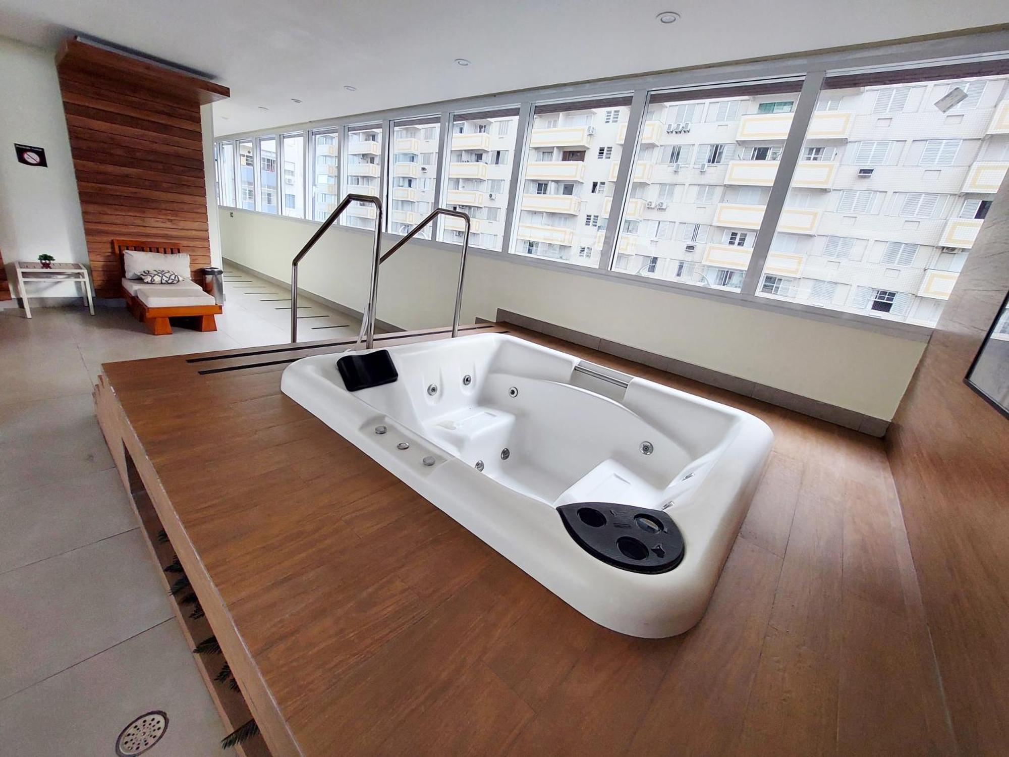 Ferienwohnung Book Santos - Unlimited 1112 - Um Pe Na Areia Exterior foto