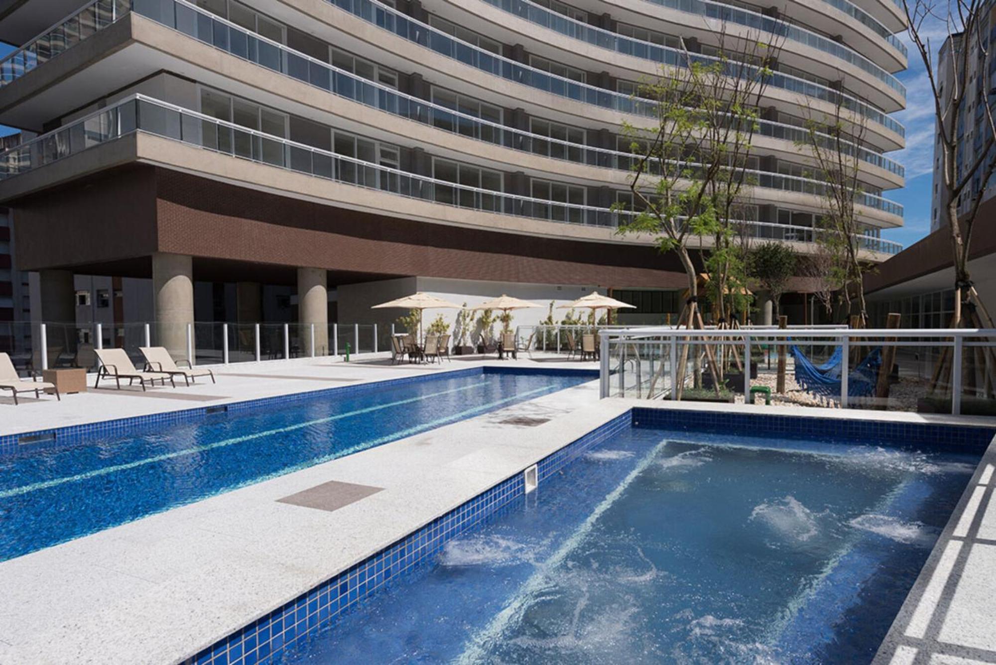 Ferienwohnung Book Santos - Unlimited 1112 - Um Pe Na Areia Exterior foto