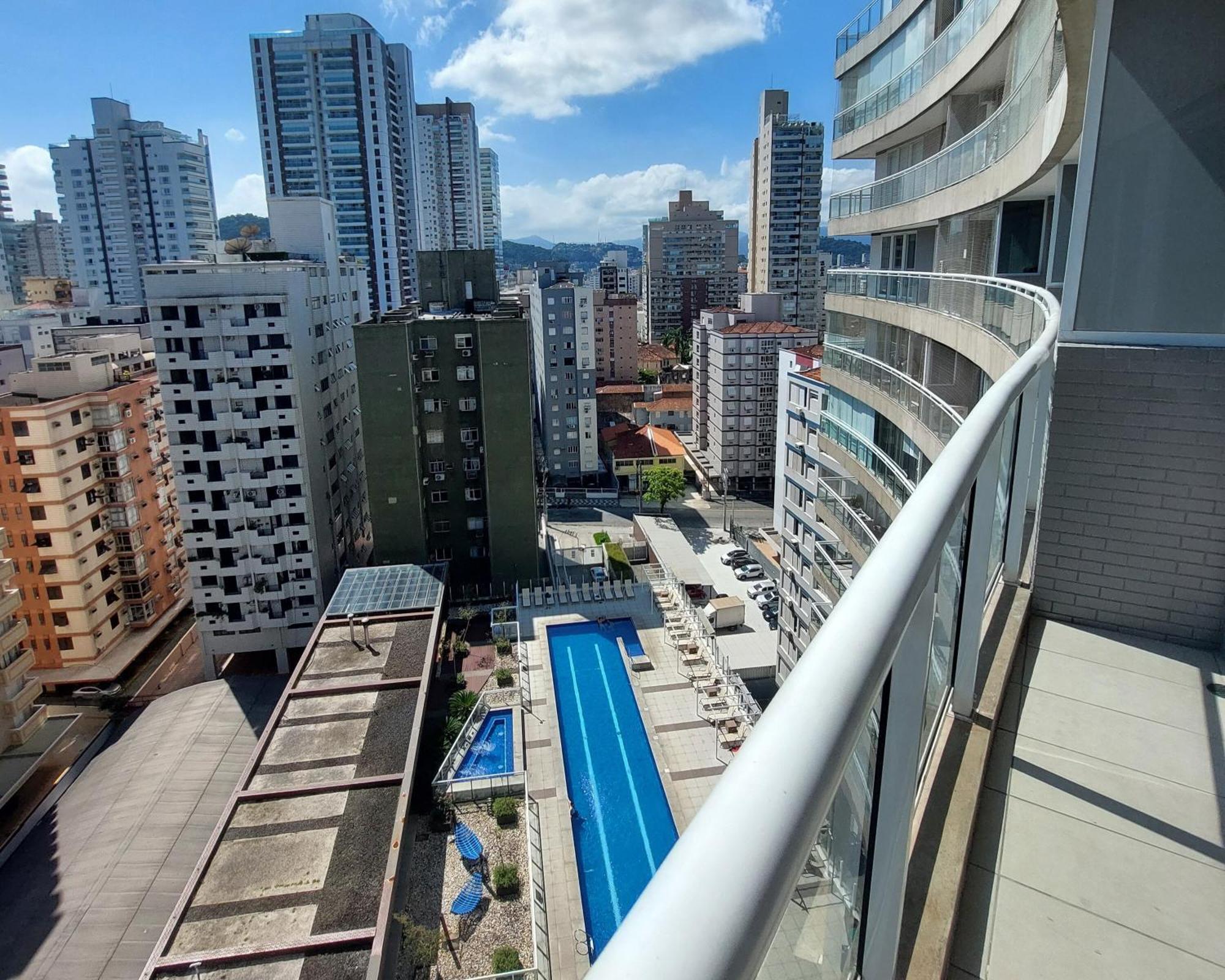 Ferienwohnung Book Santos - Unlimited 1112 - Um Pe Na Areia Exterior foto